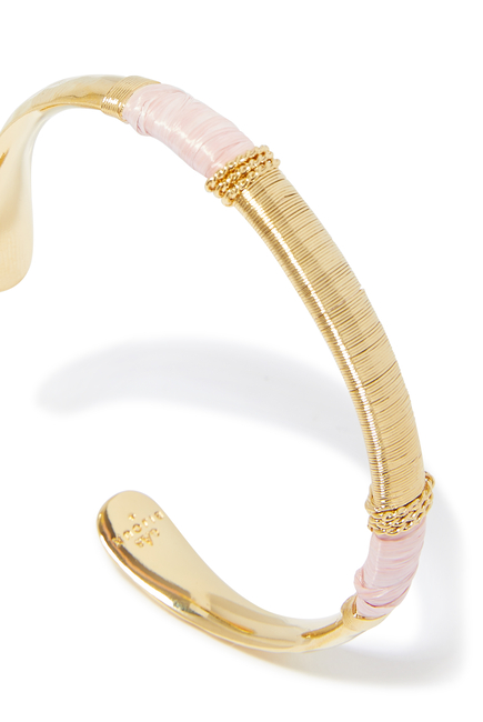 Macao Raffia Bracelet, 24k Gold-Plated Brass & Raffia